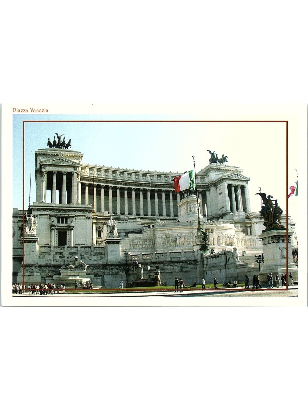 Vintage Postcard Piazza Venezia Rome Italy